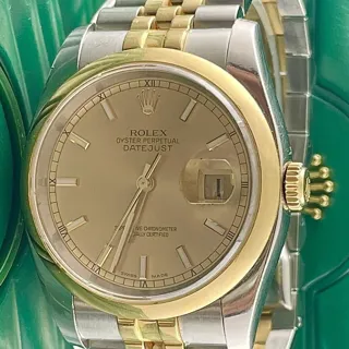 Rolex Datejust 36 116203-0142 Yellow gold and Stainless steel Champagne