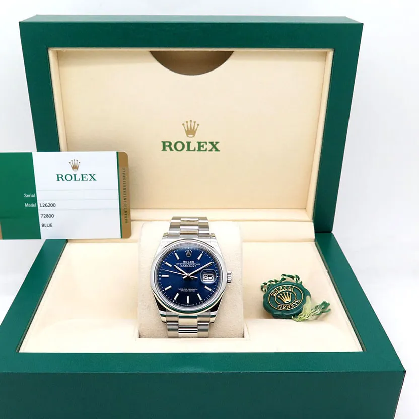 Rolex Datejust 36 126200-0006 36mm Oystersteel Blue 4