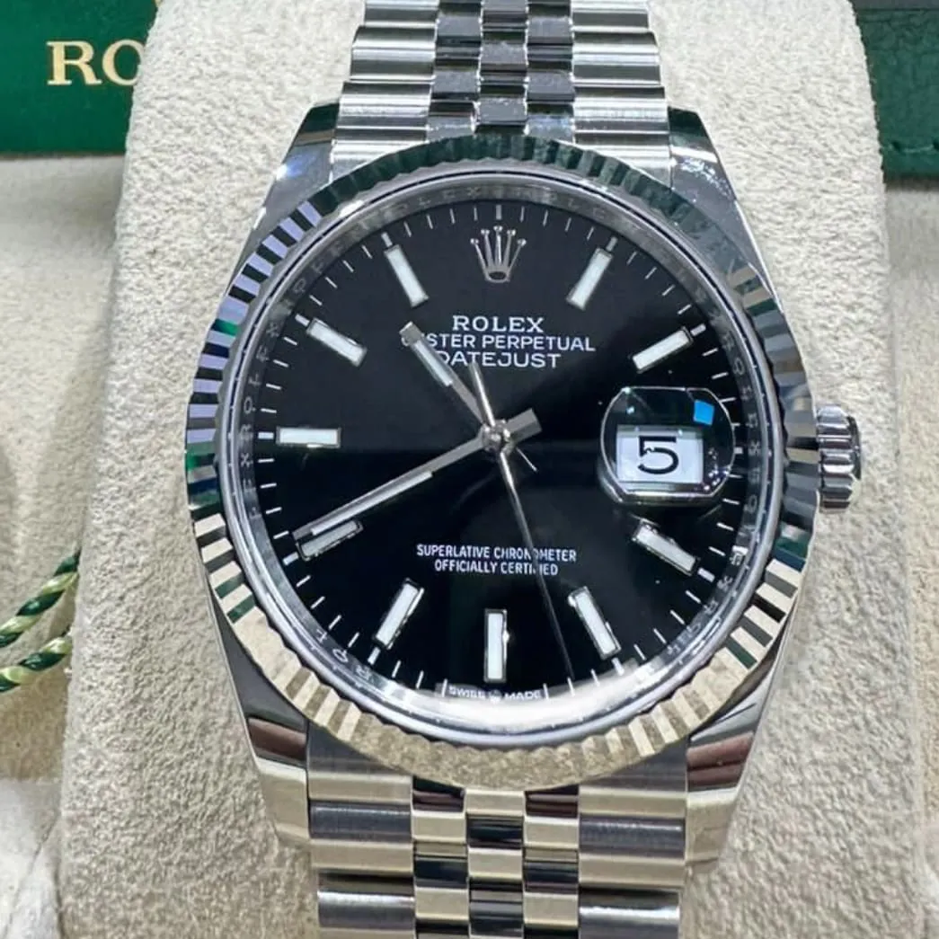 Rolex Datejust 36 126234-0015 36mm White gold and Oystersteel Black