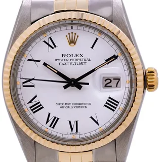 Rolex Datejust 36 16013 Yellow gold White