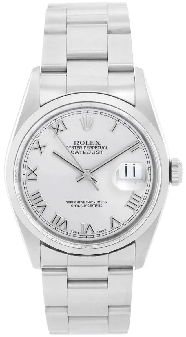 Rolex Datejust 36 16200 36mm Stainless steel Silver