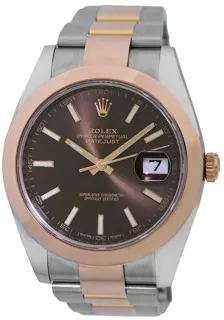 Rolex Datejust 41 126301 Rose gold and Stainless steel Brown