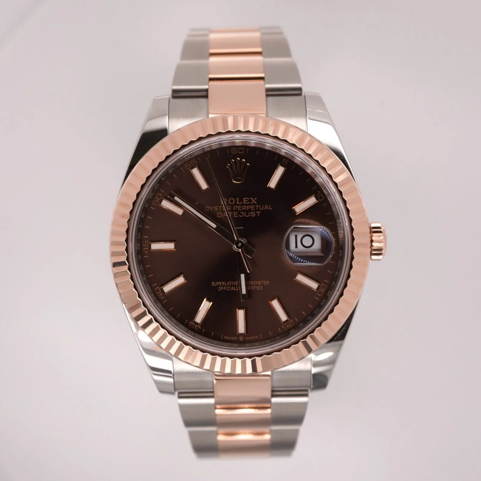 Rolex Datejust 41 126331-0001 41mm Oystersteel and Everose gold Brown