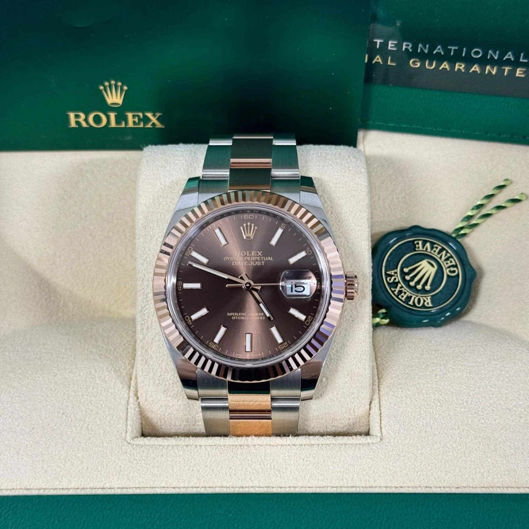 Rolex Datejust 41 126331-0001 41mm Oystersteel and Everose gold Brown