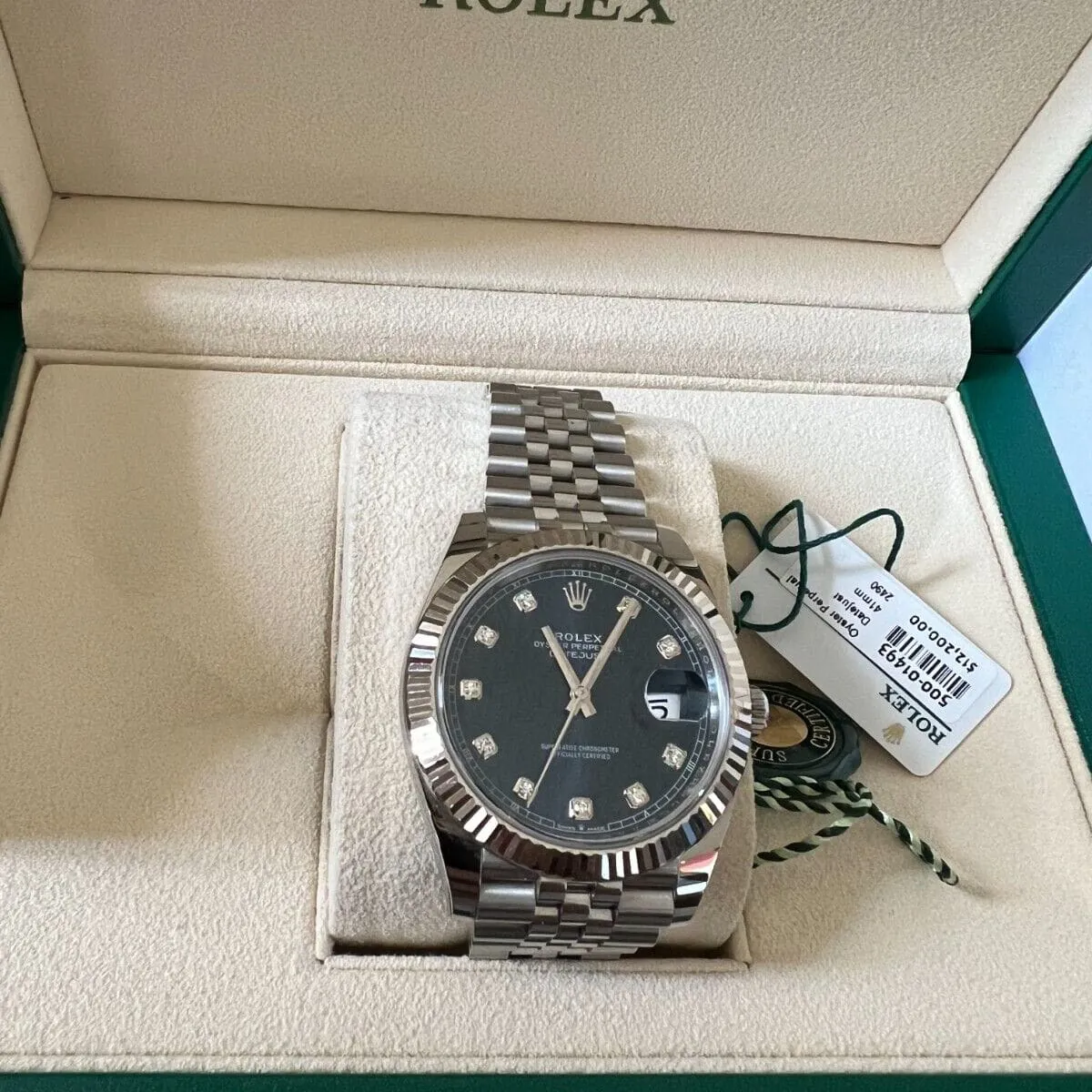 Rolex Datejust 41 126334-0012 41mm White gold and Oystersteel Black