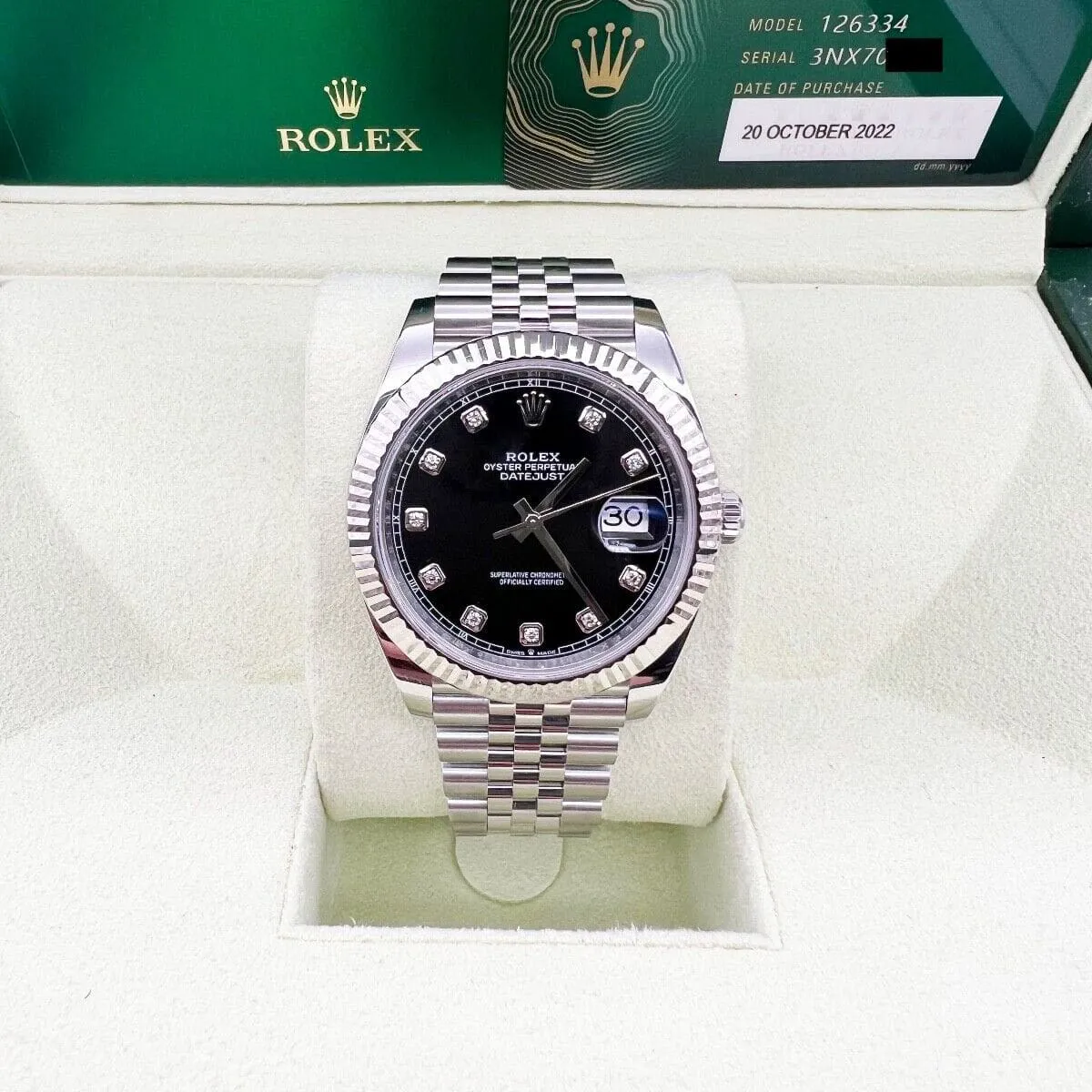 Rolex Datejust 41 126334-0012 41mm White gold and Oystersteel Black