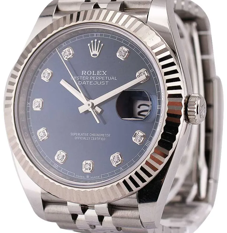 Rolex Datejust 41 126334-0016 41mm White gold and Oystersteel Blue