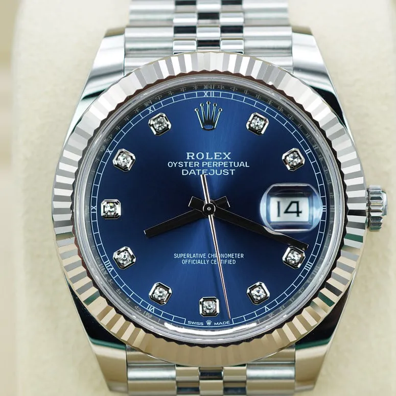 Rolex Datejust 41 126334-0016 41mm White gold and Oystersteel Blue