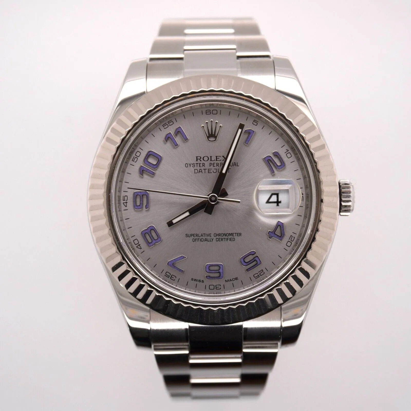 Rolex Datejust II 116334-0001 41mm White gold Silver