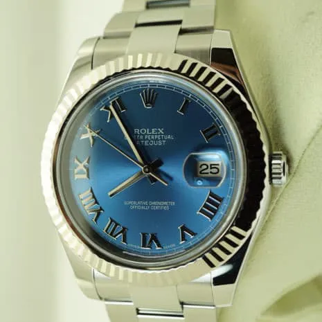 Rolex Datejust II 116334 41mm White gold Blue