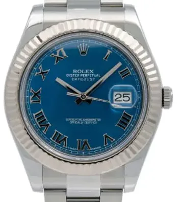 Rolex Datejust II 116334 41mm White gold Blue