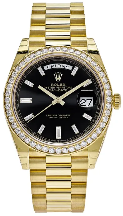 Rolex Day-Date 228348RBR-0001 40mm 18k yellow gold Black