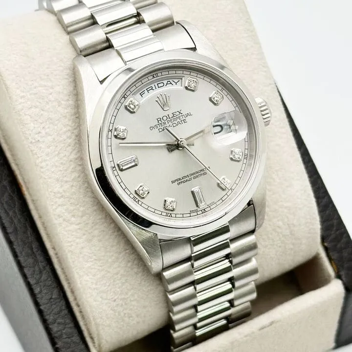 Rolex Day-Date 36 118206 36mm Platinum Silver 2