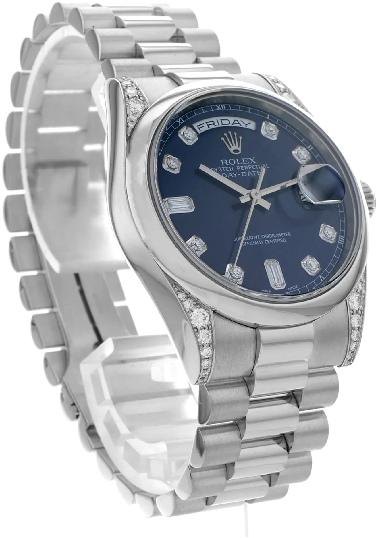 Rolex Day-Date 36 118296 36mm Platinum Blue 1