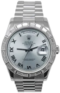 Rolex Day-Date 36 118366 Platinum Blue