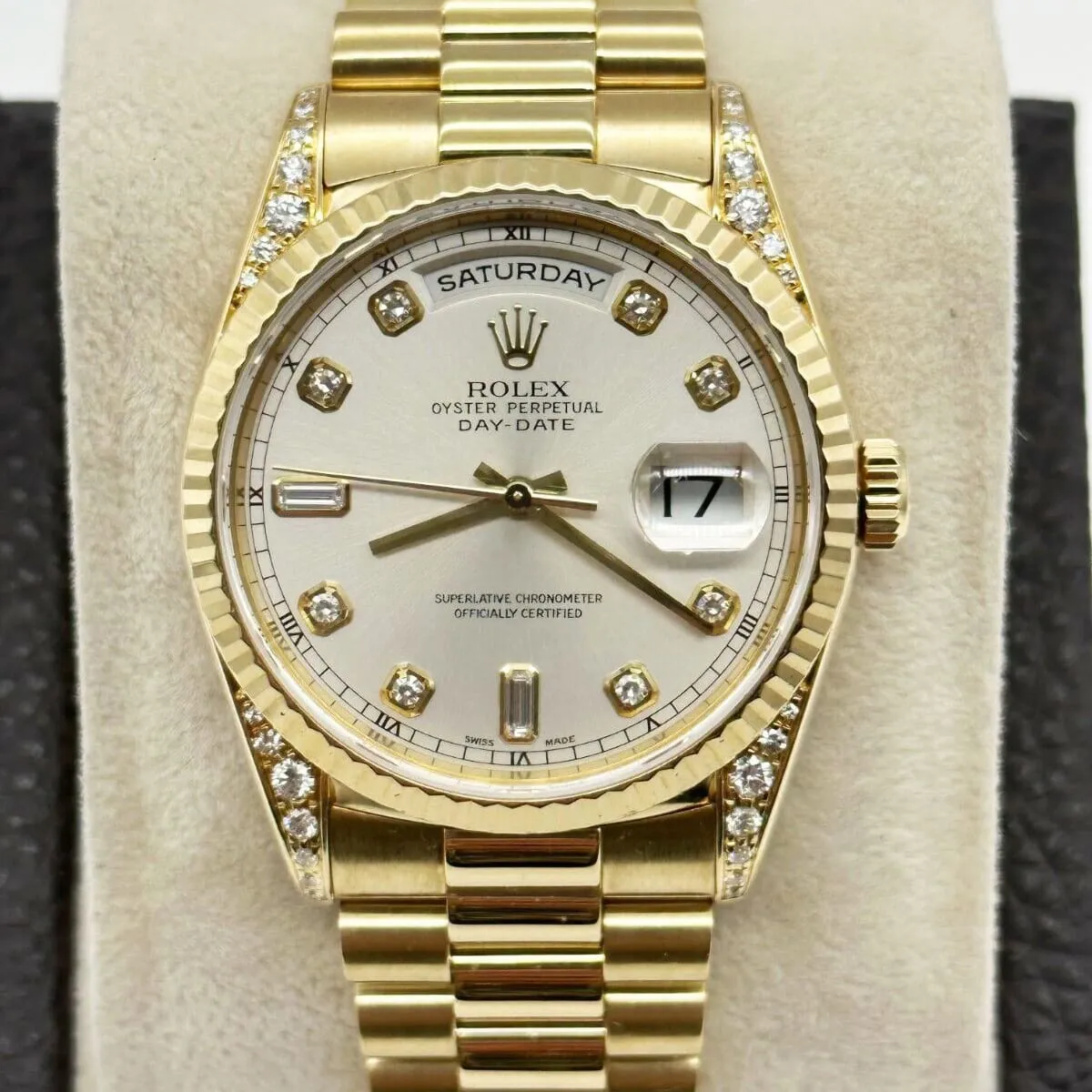 Rolex Day-Date 36 18338 36mm Yellow gold Silver