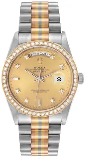 Rolex Day-Date 36 18349 White gold Champagne