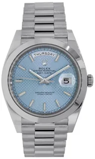 Rolex Day-Date 40 228206-0004 Platinum Blue