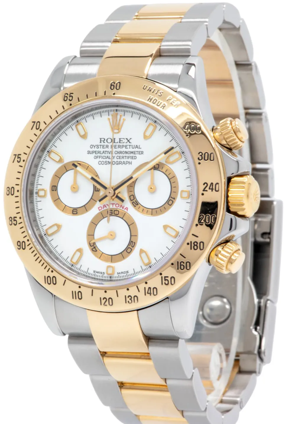 Rolex Daytona 116523-0040 40mm Yellow gold White