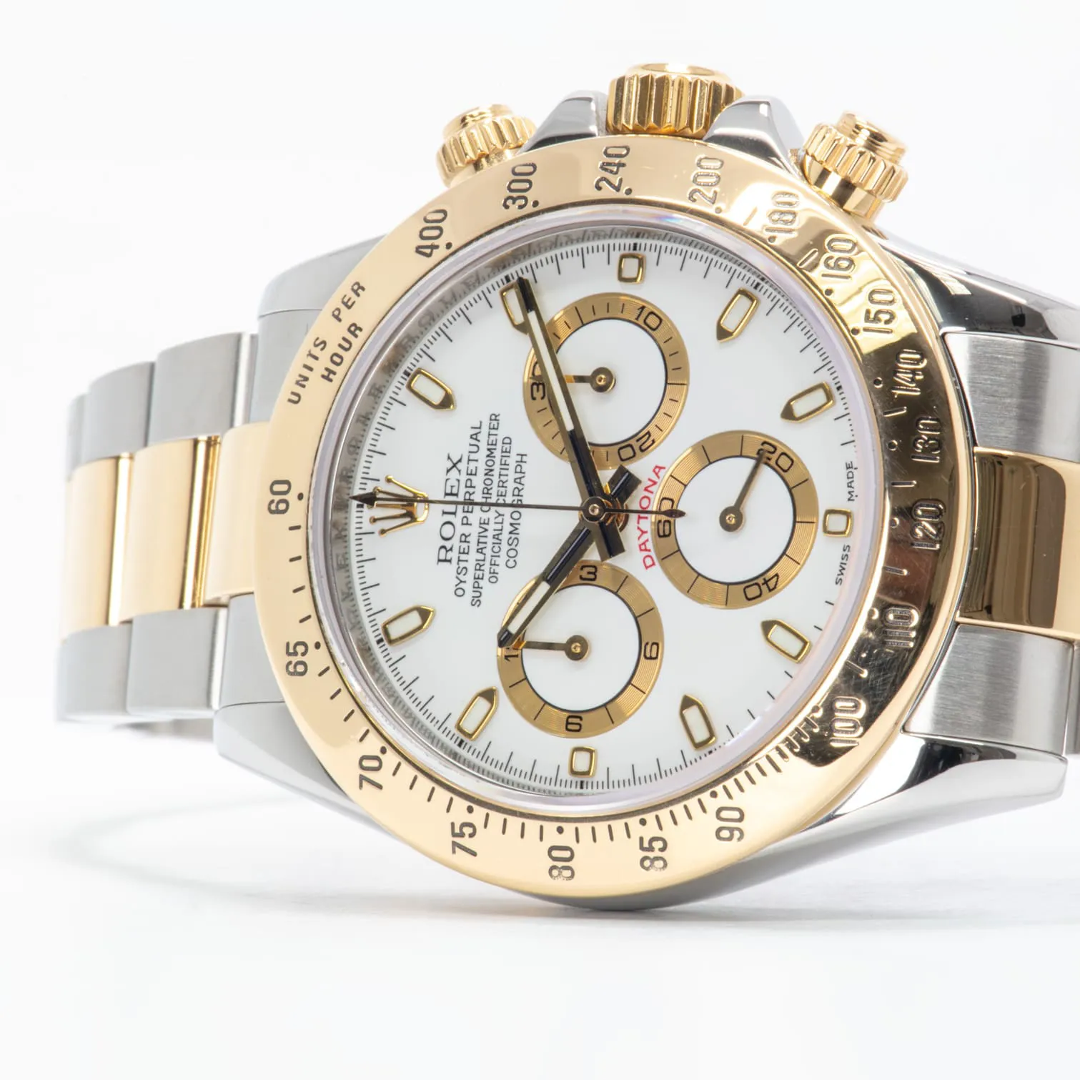 Rolex Daytona 116523-0040 40mm Yellow gold White 2