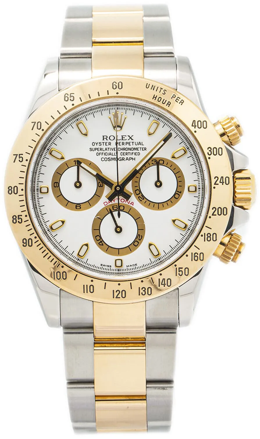 Rolex Daytona 116523-0040 40mm Yellow gold White