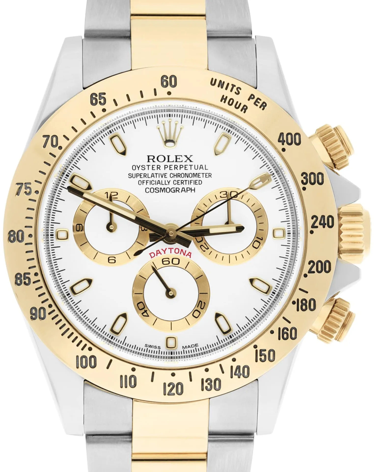 Rolex Daytona 116523-0040 40mm Yellow gold White