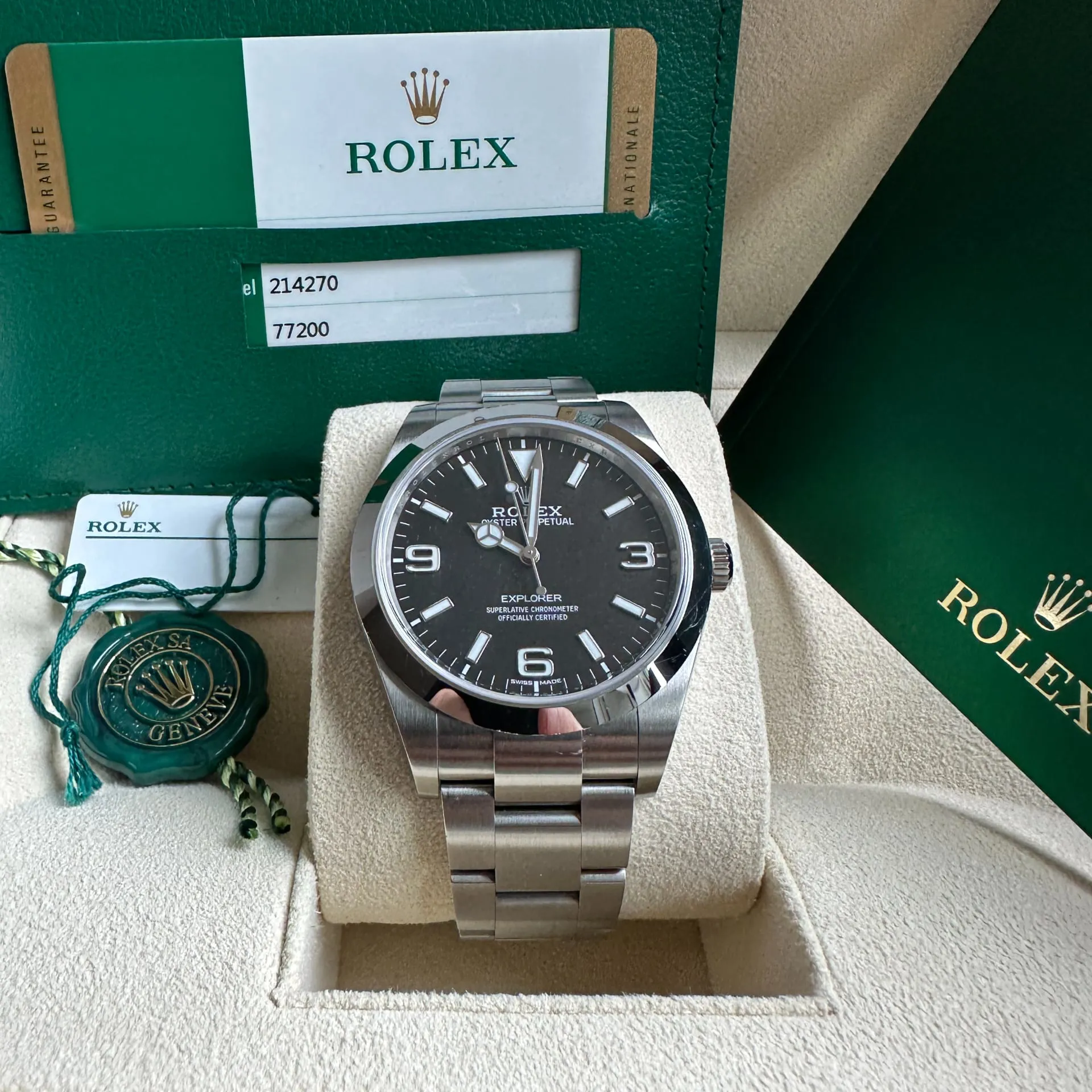 Rolex Explorer 214270-0003 39mm Stainless steel Black