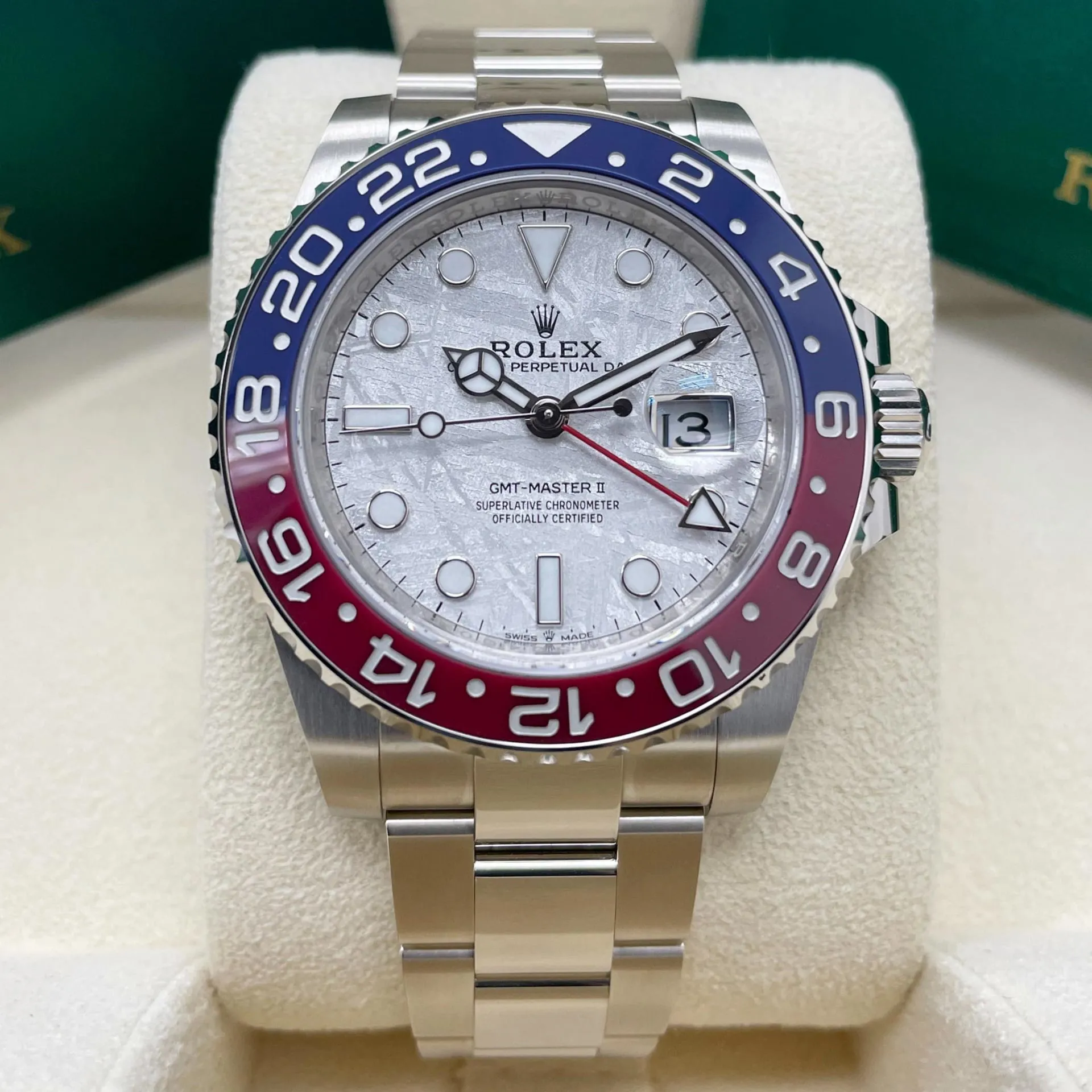 Rolex GMT-Master II 126719BLRO-0002 40mm 18k white gold Silver