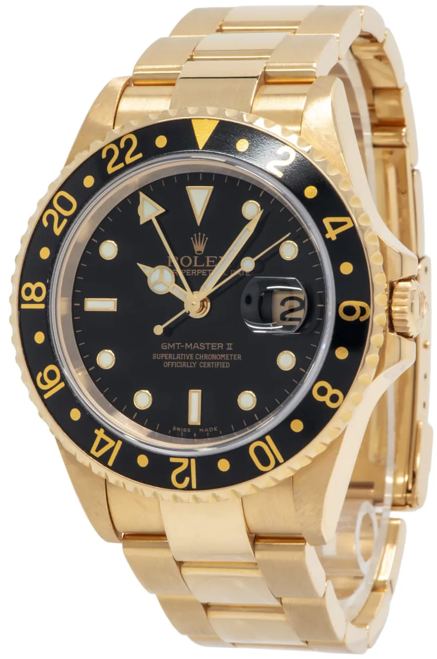 Rolex GMT-Master II 16718 40mm Yellow gold Black