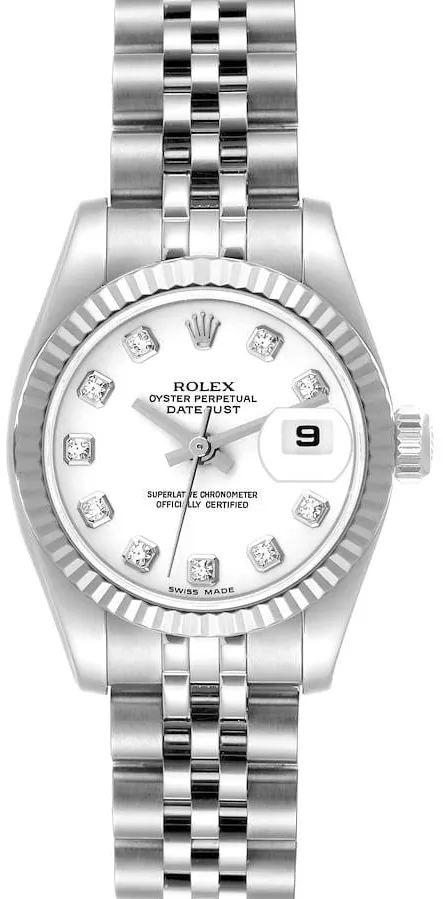 Rolex Lady-Datejust 179174 26mm Stainless steel White