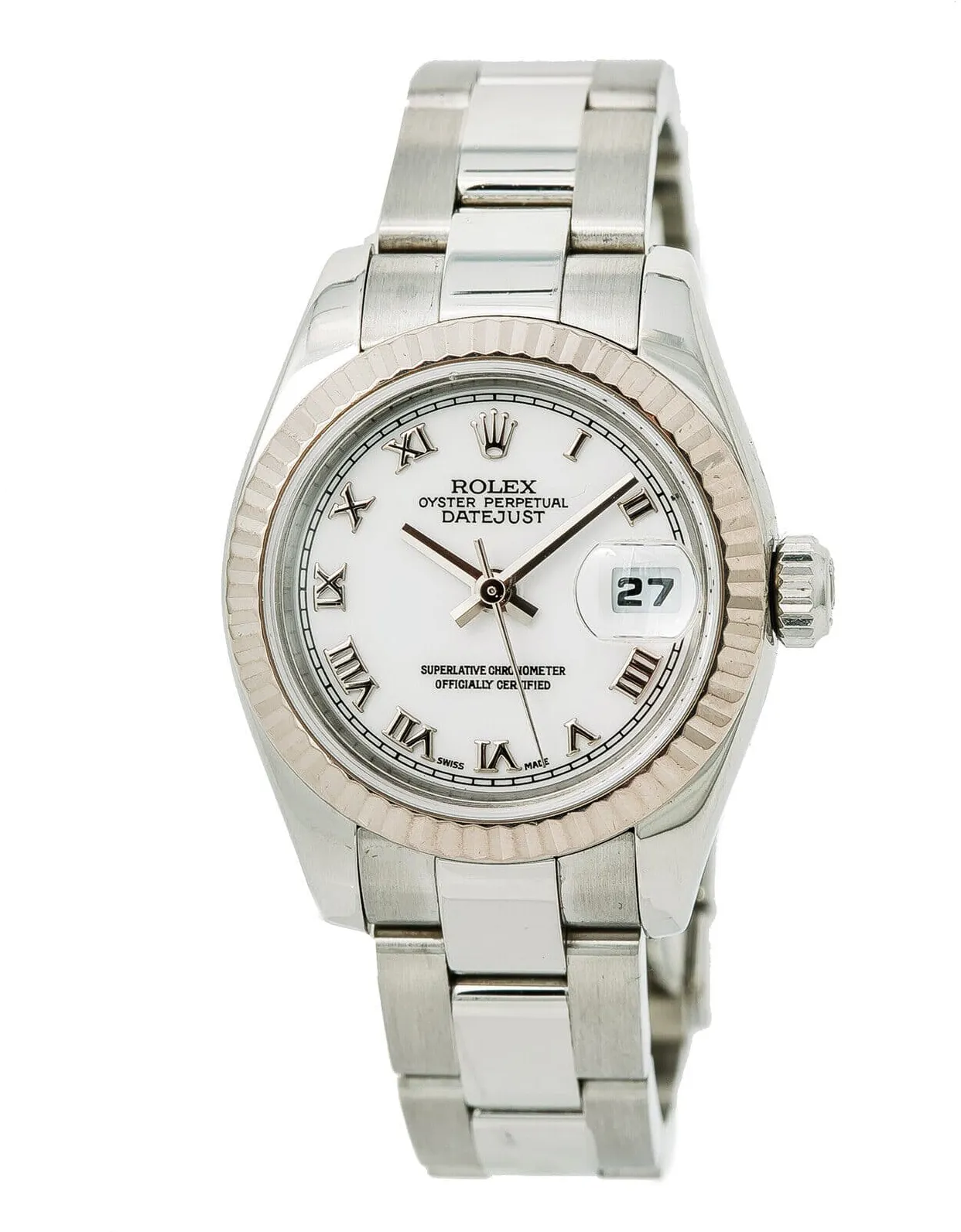 Rolex Lady-Datejust 179174 26mm Stainless steel White