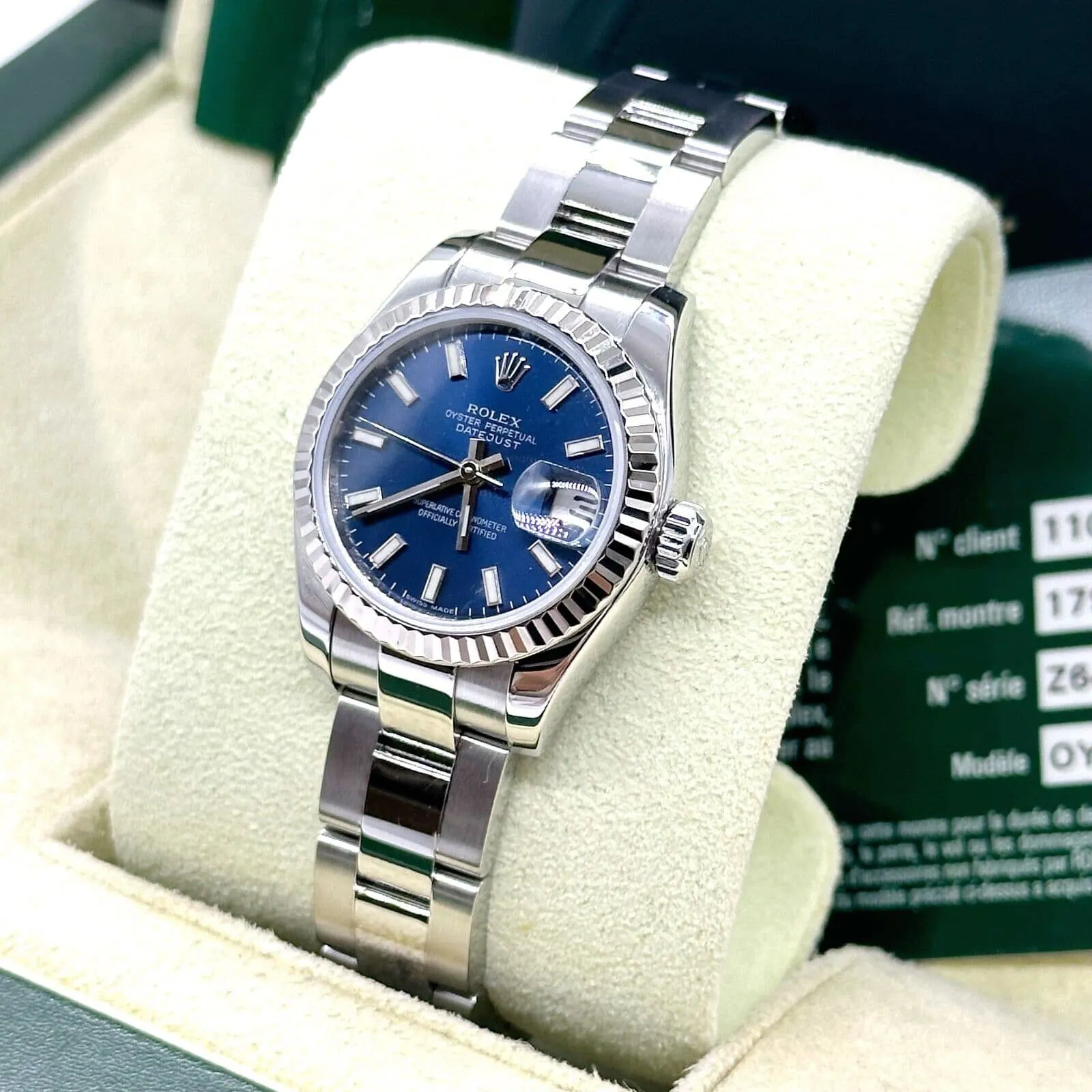 Rolex Lady-Datejust 179174 26mm Stainless steel Blue 5