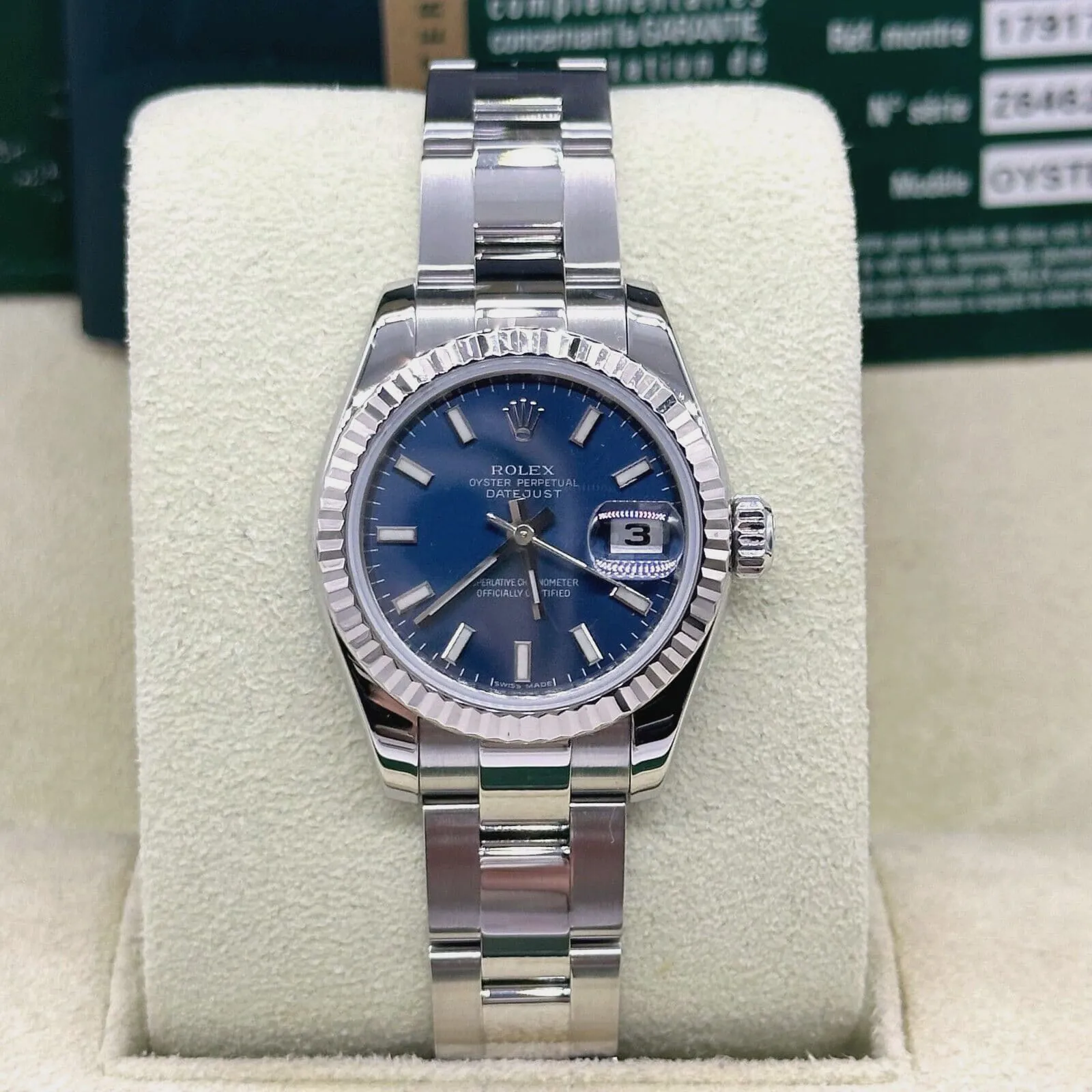 Rolex Lady-Datejust 179174 26mm Stainless steel Blue