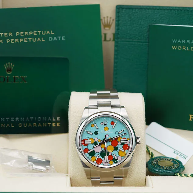 Rolex Oyster Perpetual 124300-0008 41mm Oystersteel Blue and Artistic dial 5