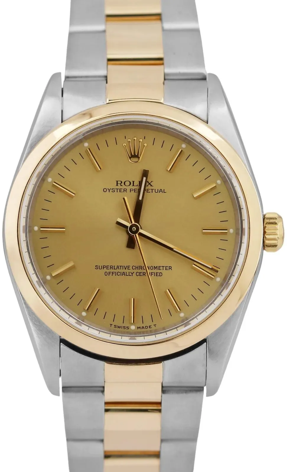 Rolex Oyster Perpetual 14203 34mm Steel Champagne