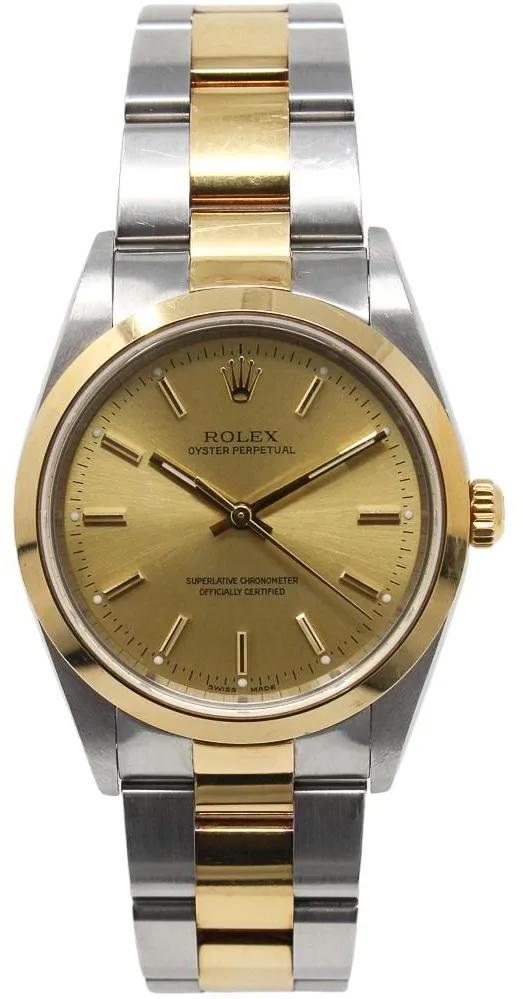 Rolex Oyster Perpetual 14203 34mm Steel Champagne