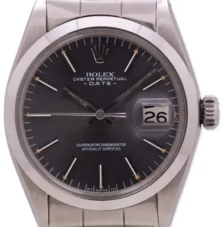 Rolex Date 34 1500 Stainless steel Gray