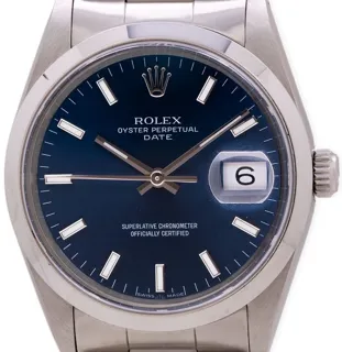 Rolex Oyster Perpetual Date 15200 Stainless steel Blue