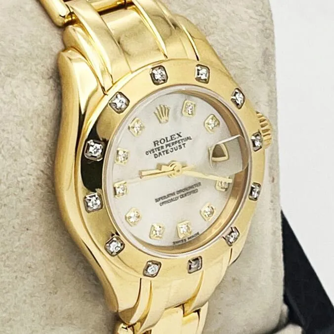 Rolex Lady-Datejust Pearlmaster 80318 29mm Yellow gold Mother-of-pearl 3