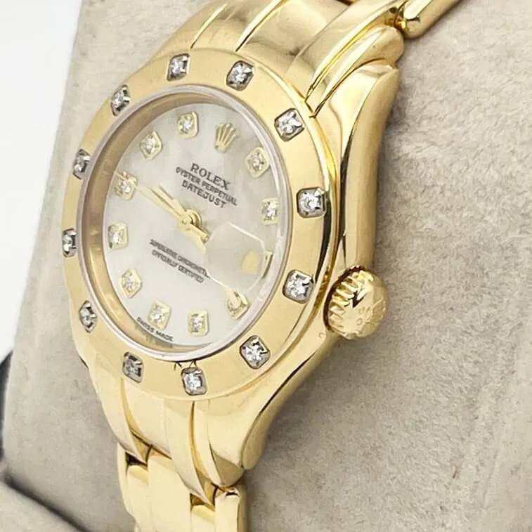 Rolex Lady-Datejust Pearlmaster 80318 29mm Yellow gold Mother-of-pearl 1