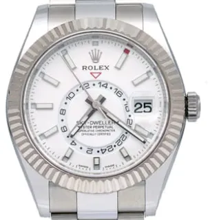 Rolex Sky-Dweller 326934-0001 White gold and Stainless steel White