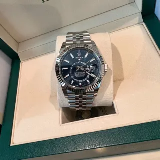 Rolex Oyster 326934-0006 White gold and Stainless steel Black