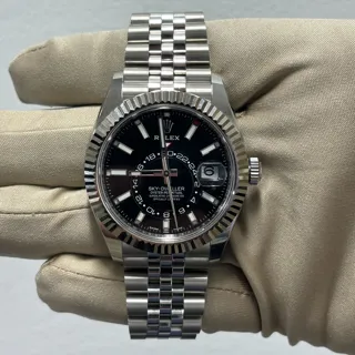 Rolex Oyster 326934-0006 White gold and Stainless steel Black