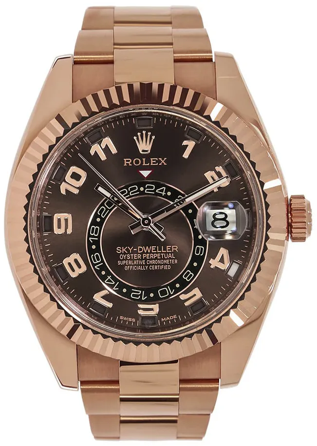 Rolex Sky-Dweller 326935-0003 42mm Rose gold Brown