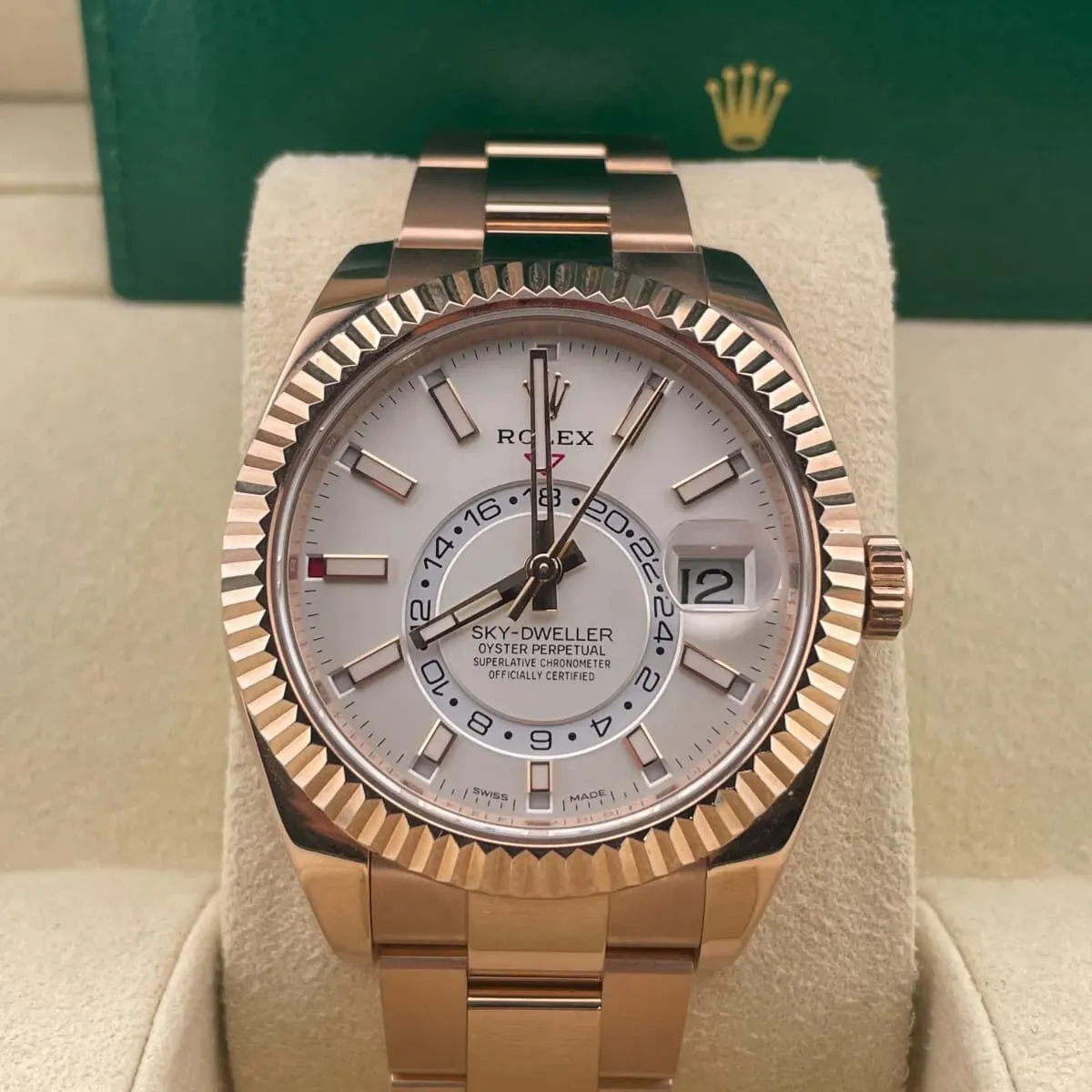 Rolex Sky-Dweller 326935-0005 42mm Rose gold White