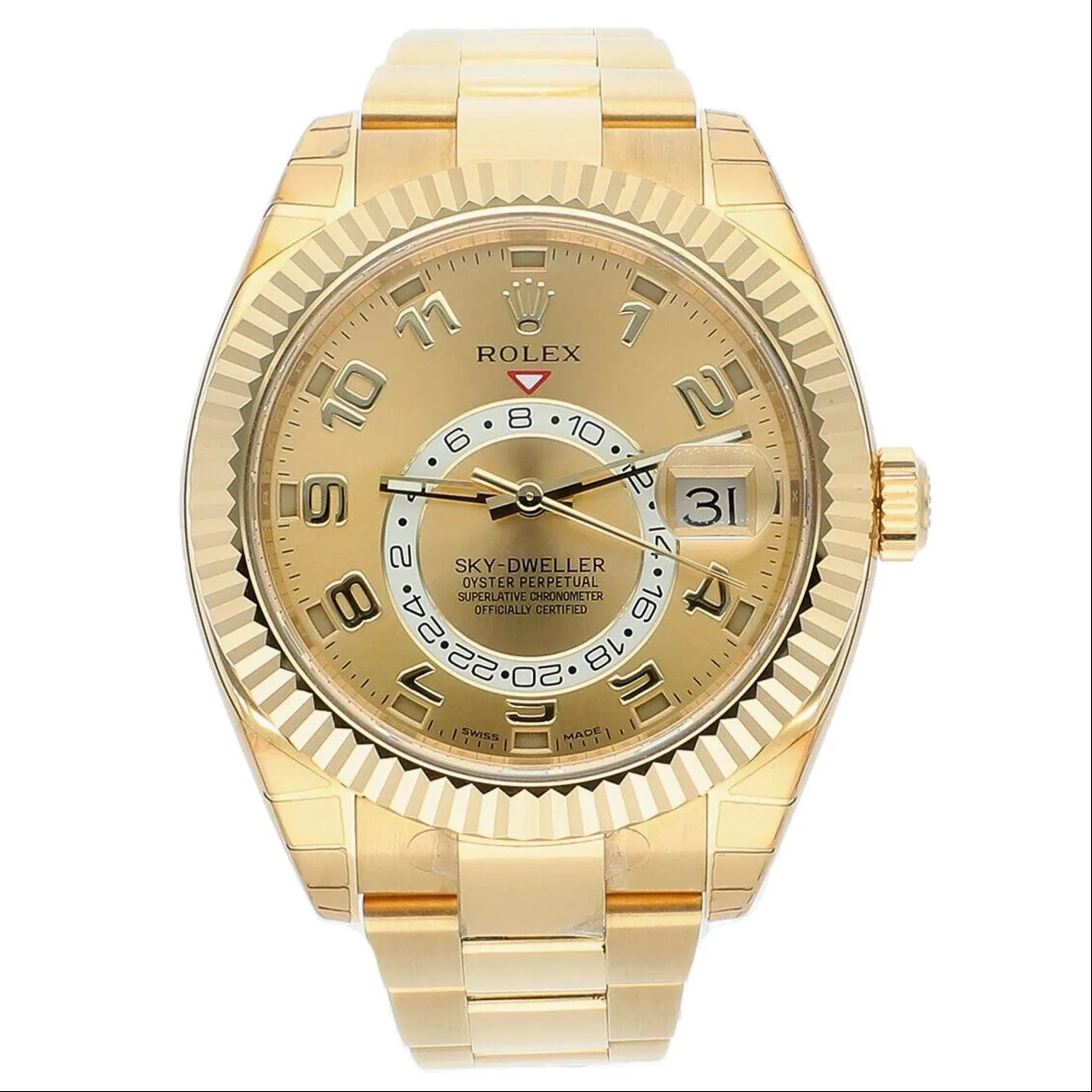 Rolex Sky-Dweller 326938-0002 42mm Yellow gold Champagne