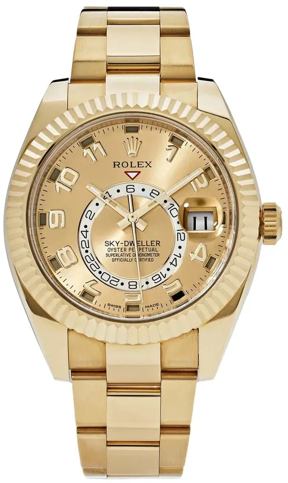 Rolex Sky-Dweller 326938-0002 42mm Yellow gold Champagne