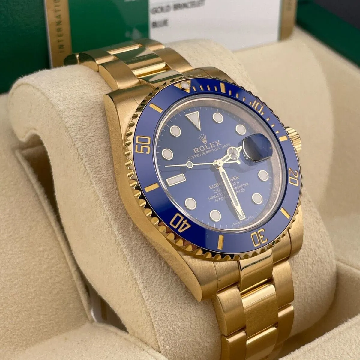 Rolex Submariner Date 116618LB-0003 40mm Yellow gold Blue 3