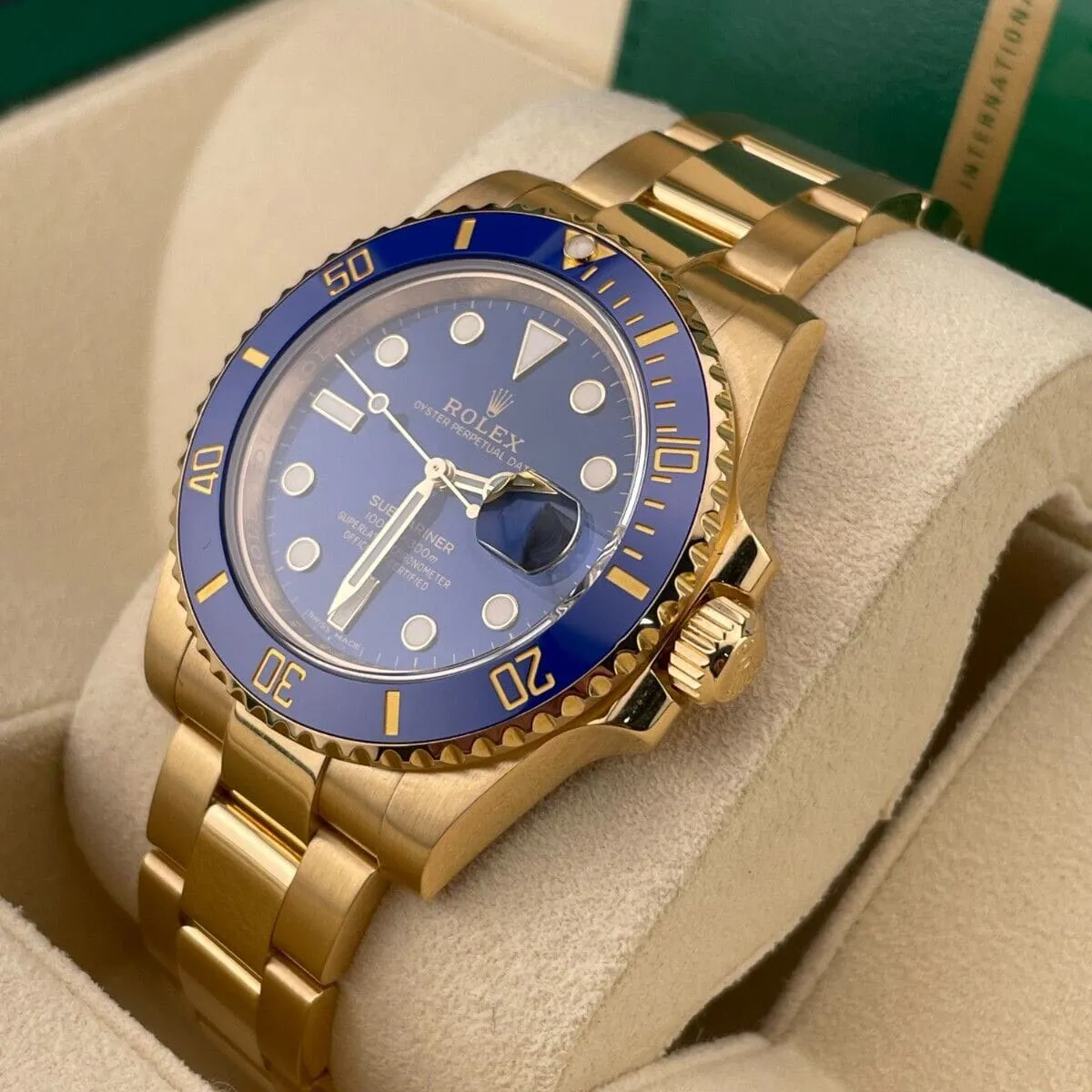 Rolex Submariner Date 116618LB-0003 40mm Yellow gold Blue 4