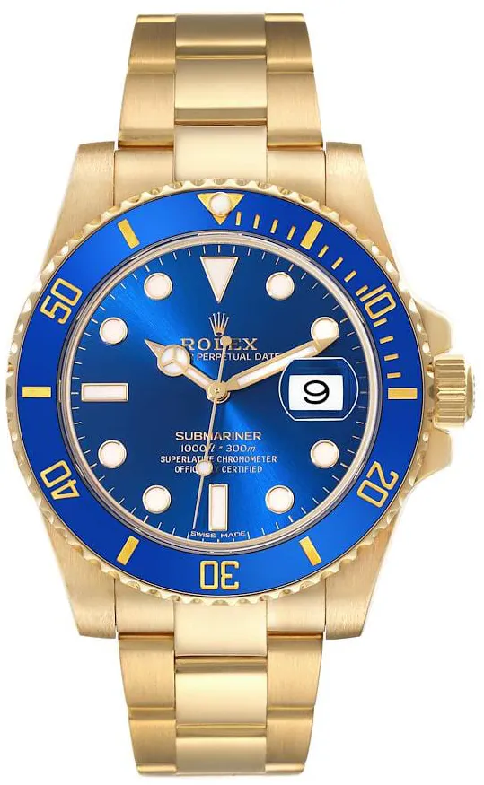 Rolex Submariner Date 116618LB-0003 40mm Yellow gold Blue